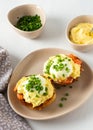 Hearty breakfast with eggs Atlantic Royalty Free Stock Photo