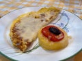 Hearty breakfast omelet with cheese