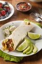 Hearty Chorizo Breakfast Burrito Royalty Free Stock Photo