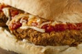 Hearty Homemade Chicken Parmesan Sandwich Royalty Free Stock Photo