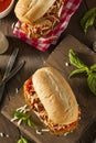 Hearty Homemade Chicken Parmesan Sandwich Royalty Free Stock Photo