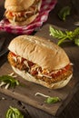 Hearty Homemade Chicken Parmesan Sandwich Royalty Free Stock Photo