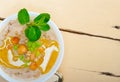 Hearty Middle Eastern Chickpea and Barley Soup Royalty Free Stock Photo