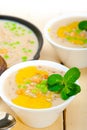 Hearty Middle Eastern Chickpea and Barley Soup Royalty Free Stock Photo