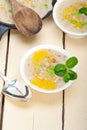 Hearty Middle Eastern Chickpea and Barley Soup Royalty Free Stock Photo