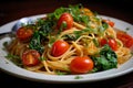 Hearty Pasta italian tomato basil. Generate Ai