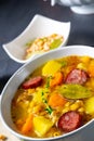 Hearty pea soup after grandmas rezept Royalty Free Stock Photo