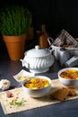 Hearty pea soup after grandmas rezept Royalty Free Stock Photo