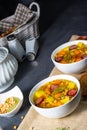 Hearty pea soup after grandmas rezept Royalty Free Stock Photo