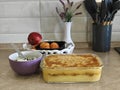 Hearty potato gratin with parmesan cheese cream