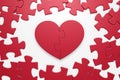 Hearty Puzzle - Two Halves of One Heart Royalty Free Stock Photo