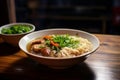 Hearty Rice noodle soup. Generate Ai