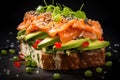 Hearty Sandwiches salmon. Generate Ai