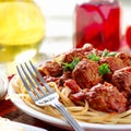 Hearty spaghetti dinner Royalty Free Stock Photo