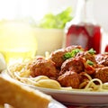 Hearty spaghetti dinner Royalty Free Stock Photo