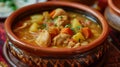 Hearty Traditional Stew with Chicken and Vegetables in a Clay Pot - A Comfort Food Classic Royalty Free Stock Photo