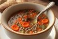 hearty vegetable soup, warming aroma, chunky carrots