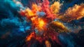 Heat and color collide in a dazzling display of thermal abstract explosions