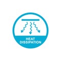 Heat dissipation logo badge icon