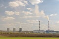 Heat Electric Station to the green box in the foreground