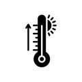 Black solid icon for Heat, caloric and temperature