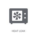 heat leak icon. Trendy heat leak logo concept on white background from Smarthome collection Royalty Free Stock Photo