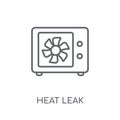 heat leak linear icon. Modern outline heat leak logo concept on