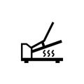 Heat press machine silhouette icon