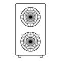 Heat pump air source icon, cooling electric system machine, cool web vector illustration Royalty Free Stock Photo