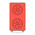 Heat pump air source shadow icon, cooling electric system machine, cool web vector illustration
