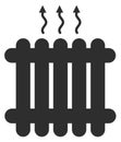 Heat radiator black icon. Home temperature control Royalty Free Stock Photo