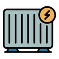 Heat radiator icon vector flat Royalty Free Stock Photo