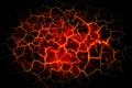 Heat red cracked ground texture Royalty Free Stock Photo