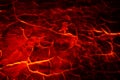 heat red cracked ground texture after eruption. Royalty Free Stock Photo