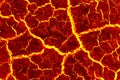 Heat red cracked ground texture. Royalty Free Stock Photo