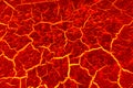 Heat red cracked ground texture Royalty Free Stock Photo