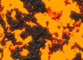 Heat red lava texture of eruption volcano Royalty Free Stock Photo