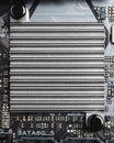 Heat sink of motherboard chipset Royalty Free Stock Photo