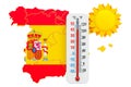 Heat in Spain concept. 3D rendering Royalty Free Stock Photo