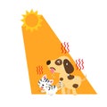 Heat stroke,dog and cat