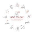 Heat stroke vector icons Royalty Free Stock Photo