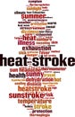 Heat stroke word cloud Royalty Free Stock Photo