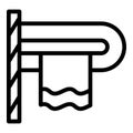 Heat towel rail icon, outline style Royalty Free Stock Photo