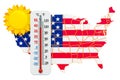 Heat in the USA concept. 3D rendering Royalty Free Stock Photo