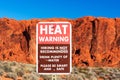 Heat warning sign