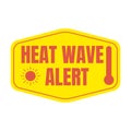 Heat wave alert symbol icon