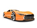 Heat wave orange modern super sports car - closeup shot Royalty Free Stock Photo