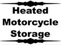 Heated motorcycle storage with border storing business road sign .ai .eps winter bike black white warm illustration heat