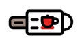 Heated Mug USB Charger Icon, Tech and Beverage Innovation Vector, vector design Generative AI Royalty Free Stock Photo