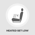 Heated seat flat icon